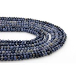 Perfect Gems Genuine Natural Sapphire Rondelle Faceted Gemstone Beads (3mm x 4mm) -RDF25