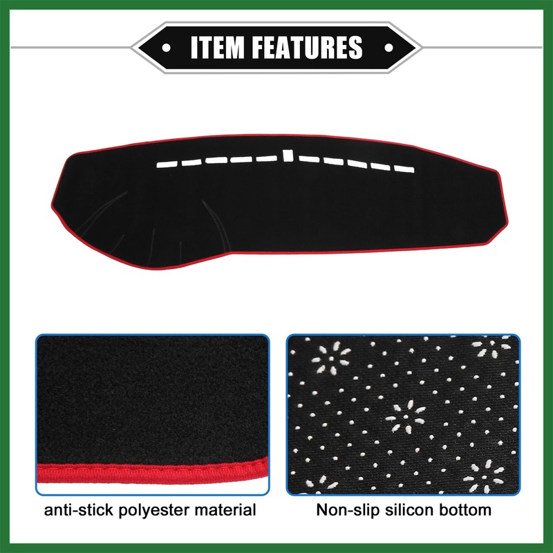 Motoforti Dashboard Cover Compatible for Hyundai Sonata 2006-2008, Non-Slip Polyester