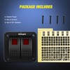 Nilight 2 Gang Rocker Switch Panel 12V 24V DC Red