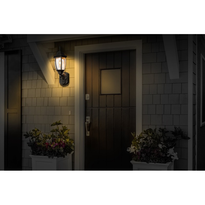 Heath Zenith HZ-4192-BK Six-Sided Die-Cast Aluminum Lantern, Black with Beveled