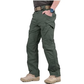 NAVEKULL Men's Military Cargo Tactical Pants Ripstop Stretch Cotton Relaxed Fit EDC Army Work Combat Pants Casual Lightweight Outdoor Hiking Trousers with Multi Pockets