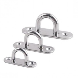 Stainless Steel Multi-Purpose Pad Eye Hook (Oval, SUS304) CB Medium 2ea