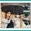 PEM Black Umbrella Compact Travel Folding Umbrella,Durable Rain Windproof Portable