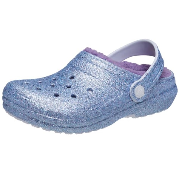 Crocs Unisex Children's Classic Lined Glitter Clog T, Frosted Glitter,