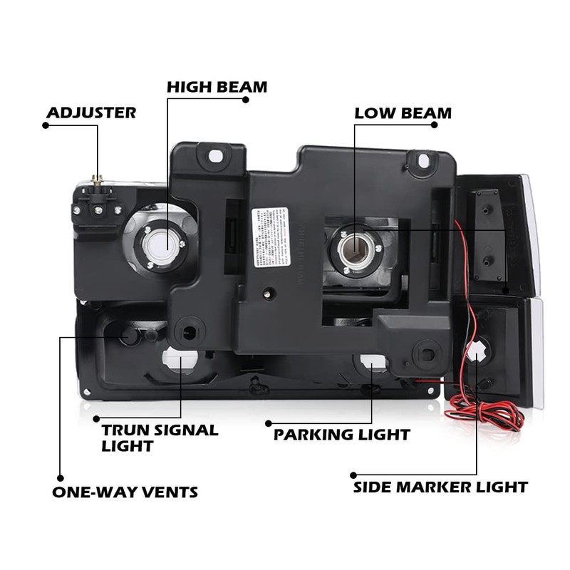 G-PLUS LED DRL Headlights Assembly & Bumper Corner Lamps Fit