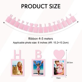 YZROHYI Photo Garland 1 Birthday, Garland 12 Months Baby Milestone Garland, Garland One Year, Photo Banner Baby 1 Year, Photo Hanging Wall Decoration, Baby First Birthday Garland for Party