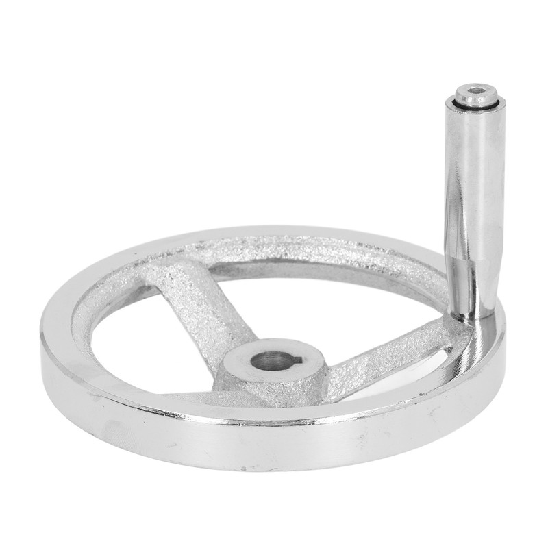 3 Spoke Hand Wheel with Revolving Handle Cast Iron Round
