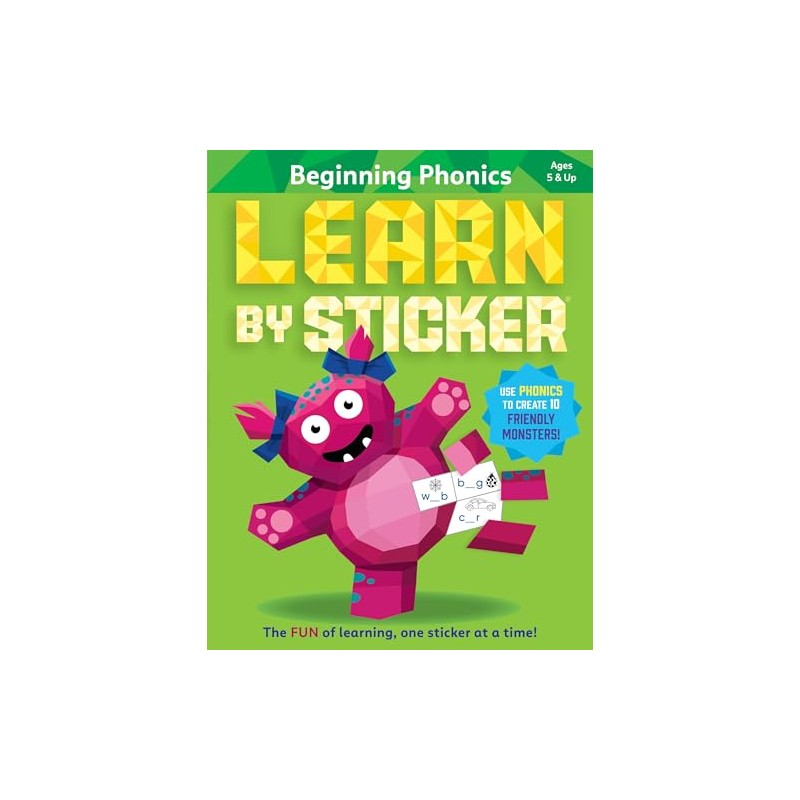 Learn by Sticker: Beginning Phonics: Use Phonics to Create 10