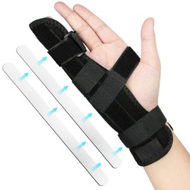 Fefod Stecca per Mignolo, Stecca Dito Mano Regolabile, Tutore per Mano con Stecca Metacarpale per Frattura Del Pugile, Artrite, Tendinite, Adatto per Mano Sinistra o Destra