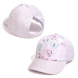 3-8 Years Children's Baseball Cap with Ponytail for Girls Boys Golf Visor Hat Baseball Cap Sun Visor Hat UV Protection Peaked Cap Summer Hat Junior Summer Hat Tennis Cap Sun Hat Visor UPF 50+,