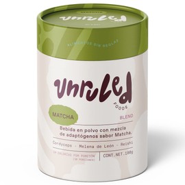 UNRULED- Matcha en Polvo con Mix de Hongos Adaptógenos |Cordyceps, Melena de Leon y Reishi|