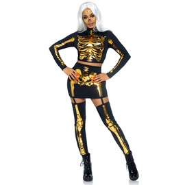 Leg Avenue Women's Golden Skeleton Costume