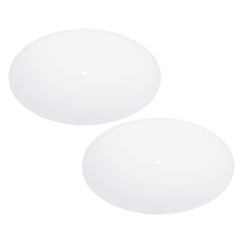 PATIKIL Lampshade Diffuser, 2 Pcs 7.5" Diameter with 3/8" Center Hole Round Diffuser 2mm Thick for Drum Lampshades Pendants Light Fits 8-8.5" Openings, Frosted White