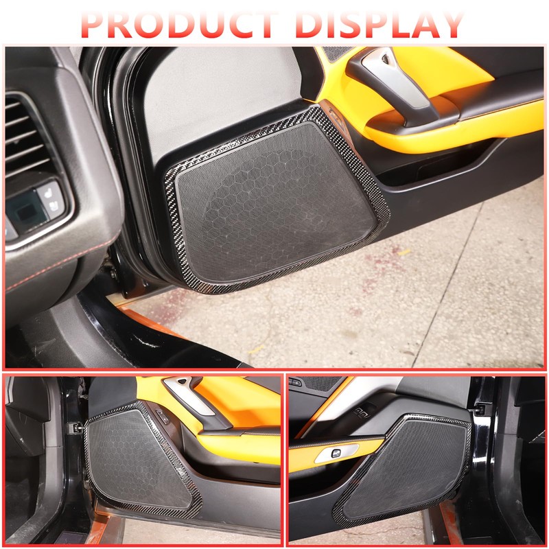 Car Side Door Speaker Trim Frame Compatible with C7 Stingray