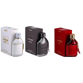 Dumont Nitro Red and Nitro white and Nitro Platinum Men Edp 3.4 oz 3Pcs Pack