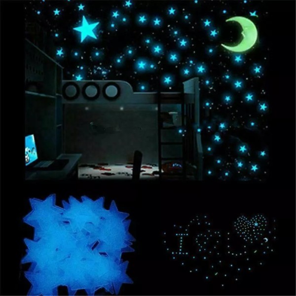 Tgts Blue 300 3D Wall Ceiling Glow Iin the Dark