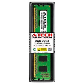 A-Tech 2GB RAM Replacement for Kingston KVR13N9S6/2 | DDR3 1333MHz PC3-10600 1Rx16 1.5V UDIMM Non-ECC 240-Pin DIMM Memory Module