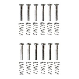 CCeCCe 12 Sets Single Coil Pickups Mounting Screw and Adjusting Spring Kit 20x3mm Mount Springs Screws for Fender Stratocaster Pickups Tele ST Strat Pickup Bass Guitar Neck/Middle/Bridge Humbucker