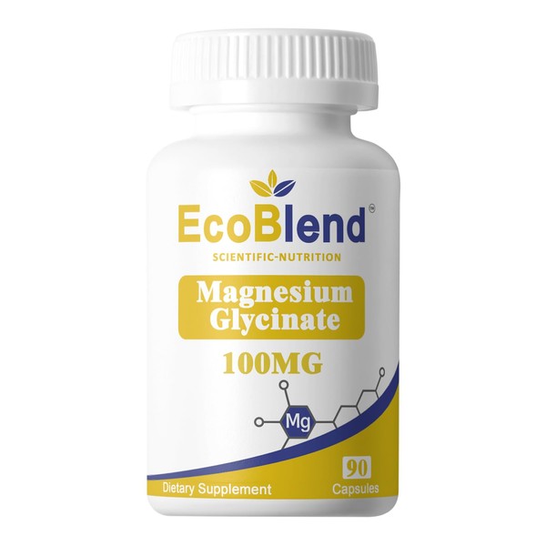 EcoBlend Magnesium Glycinate 100mg per Capsule - High Absorption Chelated