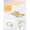 Bestyle 925 Sterling Silver Gold Celtic Love Knot Ring, Simple
