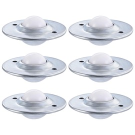 sourcing map Ball Transfer Bearing Unit 22mm 55Lbs Nylon Flange-mount Type for Transmission Pack of 6