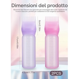 Forevat 2 spazzole per tintura capelli, flacone applicatore olio per capelli, flacone pennello per tintura capelli, applicatore olio per capelli, per olio per capelli colorazioni shampoo pennello
