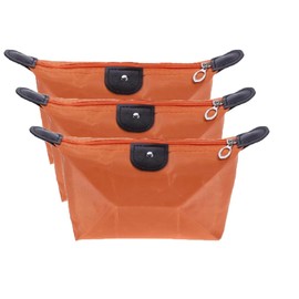 Travel Comestic Bag, Dumpling Shape Make Up Organiser, Portable Waterproof Toiletry Bag, Small Cosmetic Clutch Bag for Girls Women, orange