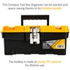 CANOPUS Plastic Toolbox, 12.5-inch Portable Tool Box with Metallic Clutch,