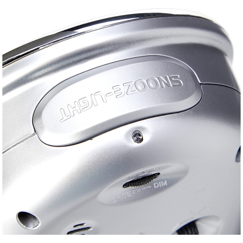 Acctim Bedside Alarm Clock, Silver, 12 x 11.3 x 7.5