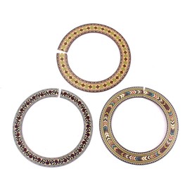 Alnicov Wood Acoustic and classical Guitar Soundhole Rosette Inlay Guitar Sound Hole Decoration 3 PieceS