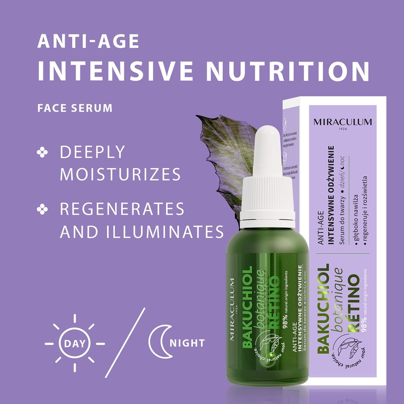 Miraculum Bakuchiol Anti-Ageing Regenerating Day and Night Face Serum -