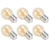 6Pcs Vintage LED Light Bulb Gold Glass Dimmable G45 E27