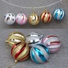 LEDMOMO Christmas Ornament, Ball, Spiral, Luxurious Decoration, Silver, 12 pcs,