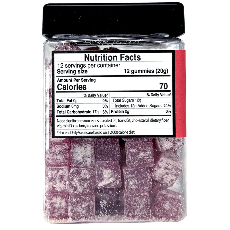 Wally & Whiz Danish Gummy Candy Black Currant with Strawberry