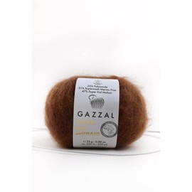 Gazzal 3 Piece Pack Super Kid Mohair 25 Gr 78% Wool-22% Pa Blended Natural Hand Knitting Yarn, Taka Yarn (64401)