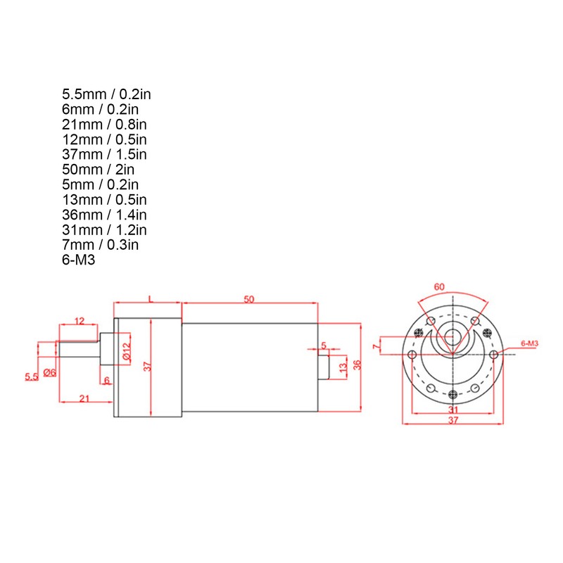 DC Brushless Motor with Bracket 12V CW/CCW Low Speed for