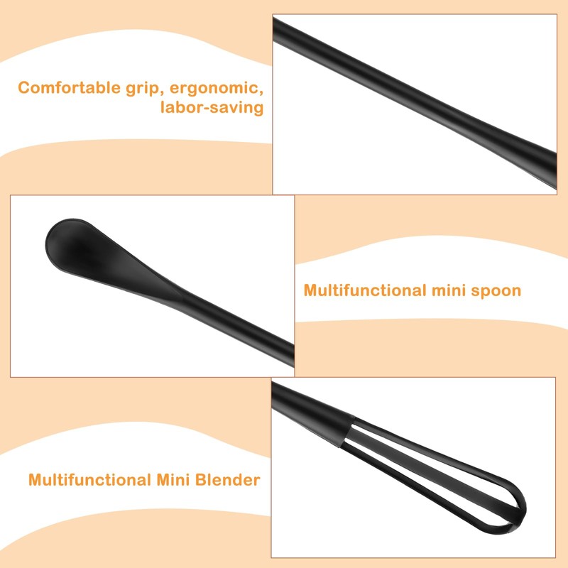 Jeffdad 4Pcs Multifunctional Mini Whisk, Egg Whisk Small Whisks for