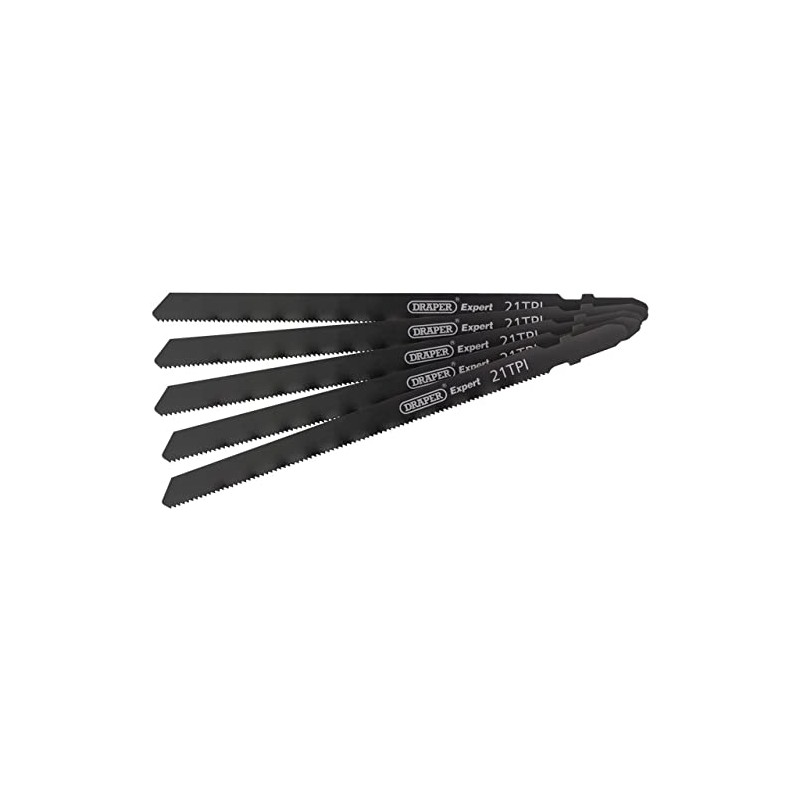 Draper 81732 Expert 5 Piece DT318A 130mm Jigsaw Blade Set,