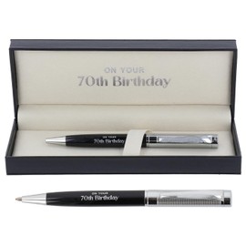Bridgewater Pen Company Birthday Collection Executive Ballpoint Pen - 18th, 21st, 50th, 60th, 70th, 80th Birthday Boxed Gift (70th Birthday)