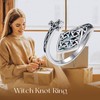 Witch Knot Rings 925 Sterling Silver Abalone Shell Witch Knot