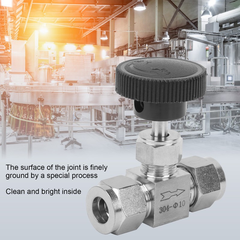 304 Stainless Steel Valve 2‑Way High Pressure Needle Flow Control