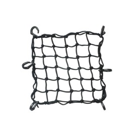 YFFSFDC Touring Motorcycle Net, Bike Net, 12inX12in Bike Cargo Net, Load Securing, Elastic, Load Collapse Prevention, with Hooks (Black)