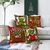 Ussap 2025 Merry Christmas Decorative Throw Pillow Covers, Xmas Santa