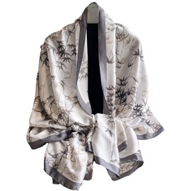 FAIRYGATE Silk Scarf Women's Silk Luxurious Scarves Warm Soft Stole Silk Scarf Neckerchief Scarves 88, D88028