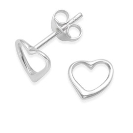 Heather Needham Sterling Silver Heart Earrings - Heart studs - SIZE: SMALL - 6mm x 6mm. Gift boxed. 5029