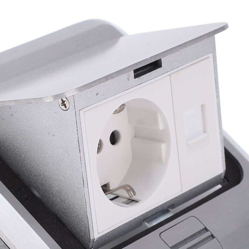 Floor Socket Waterproof Good Sealing Embedded Safe Practical Silver Bounce