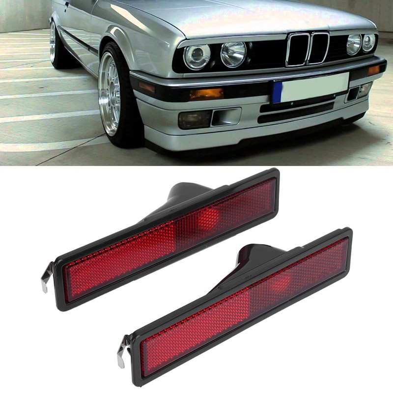 Acouto Front Side Marker Light Covers 63141377849 for E30 E32