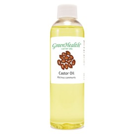 GreenHealth Castor Oil 100% Pure Uncut 4oz(120ml) w/A FREE Black Disc Cap