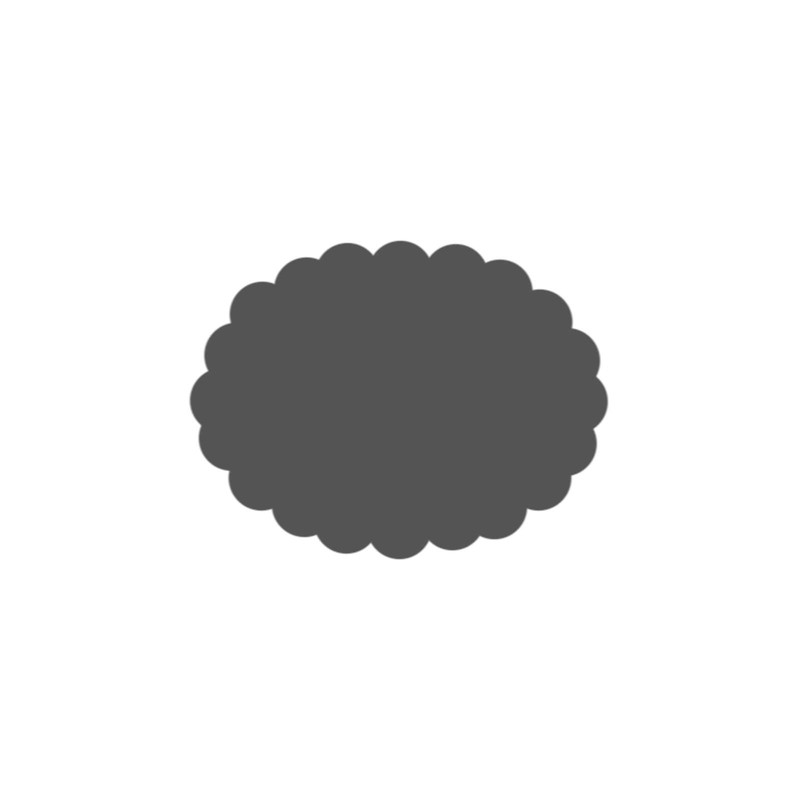 Vaessen Creative Craft Paper Punch - Scalloped Oval - 3,2