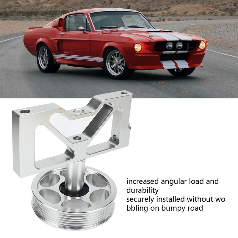 Air Pump Idler Bracket with Pulley Metal Replacement for Ford